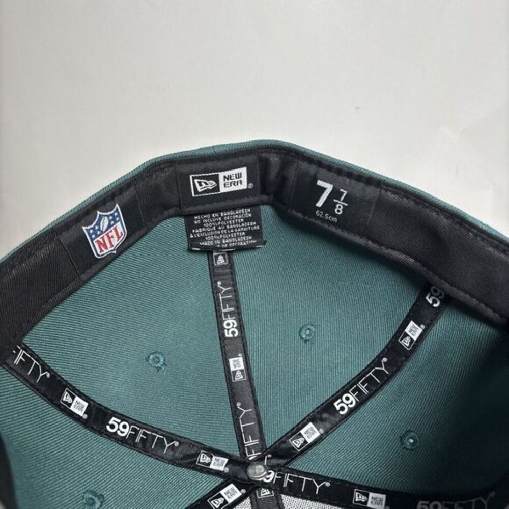New Era 59Fifty Philadelphia Eagles JSP Green NFL Fitted Hat NEW 7 7/8 - Picture 7 of 7